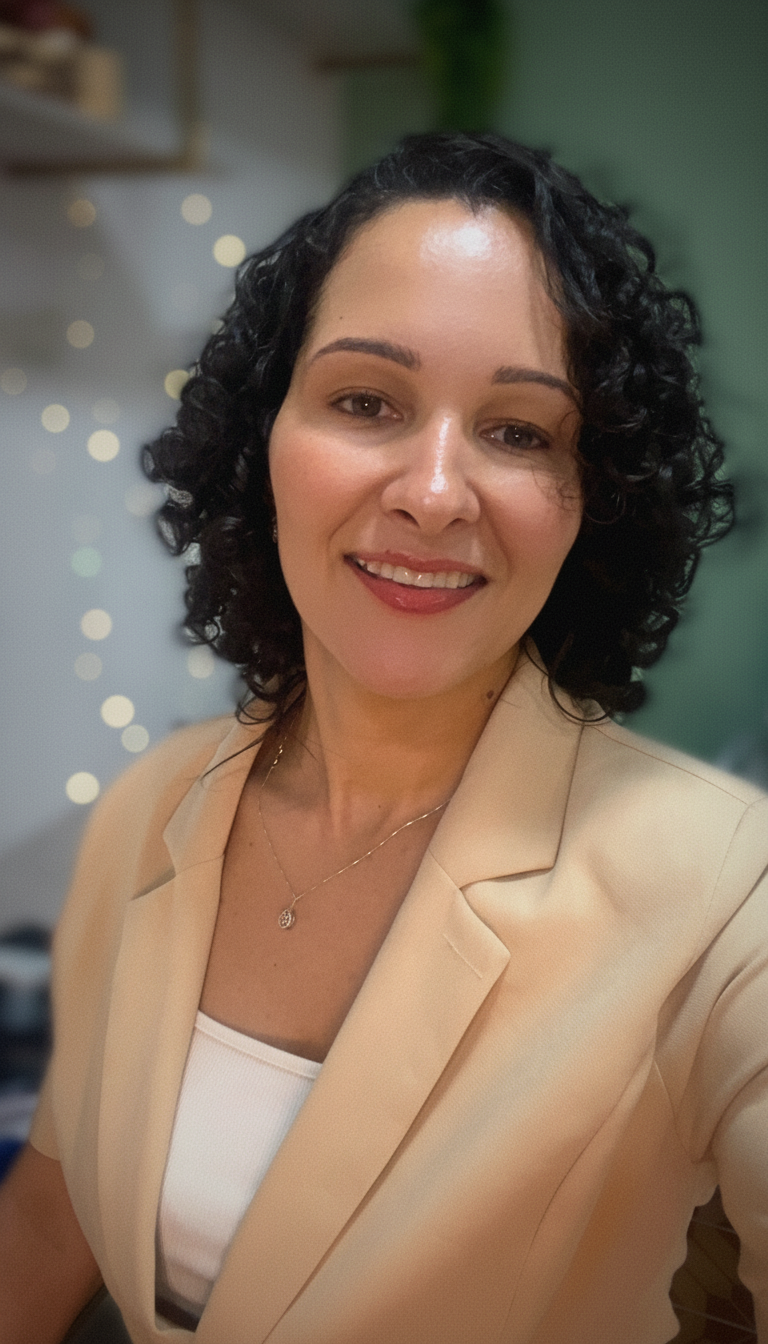 Cynthia Rios na recepção da Laumira Estética